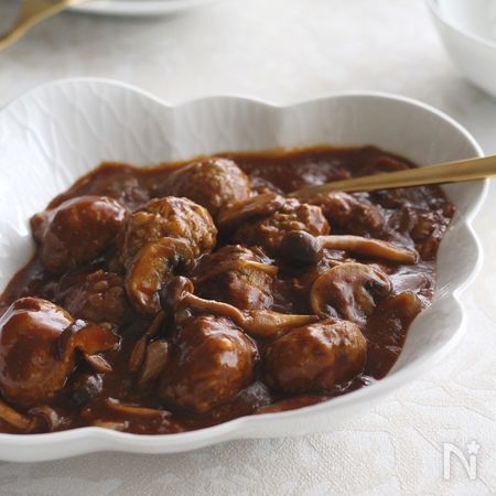 ミートボール きのこデミグラスソース By 玉田 悦子 レシピサイト Nadia ナディア プロの料理家のおいしいレシピ