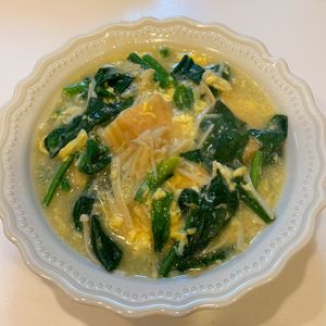 みわの作ってみた!投稿(厚揚げとほうれん草《トロトロ♡かき玉あん》)