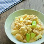 鶏肉と長ねぎの味噌クリーム煮・こっくりコク旨！