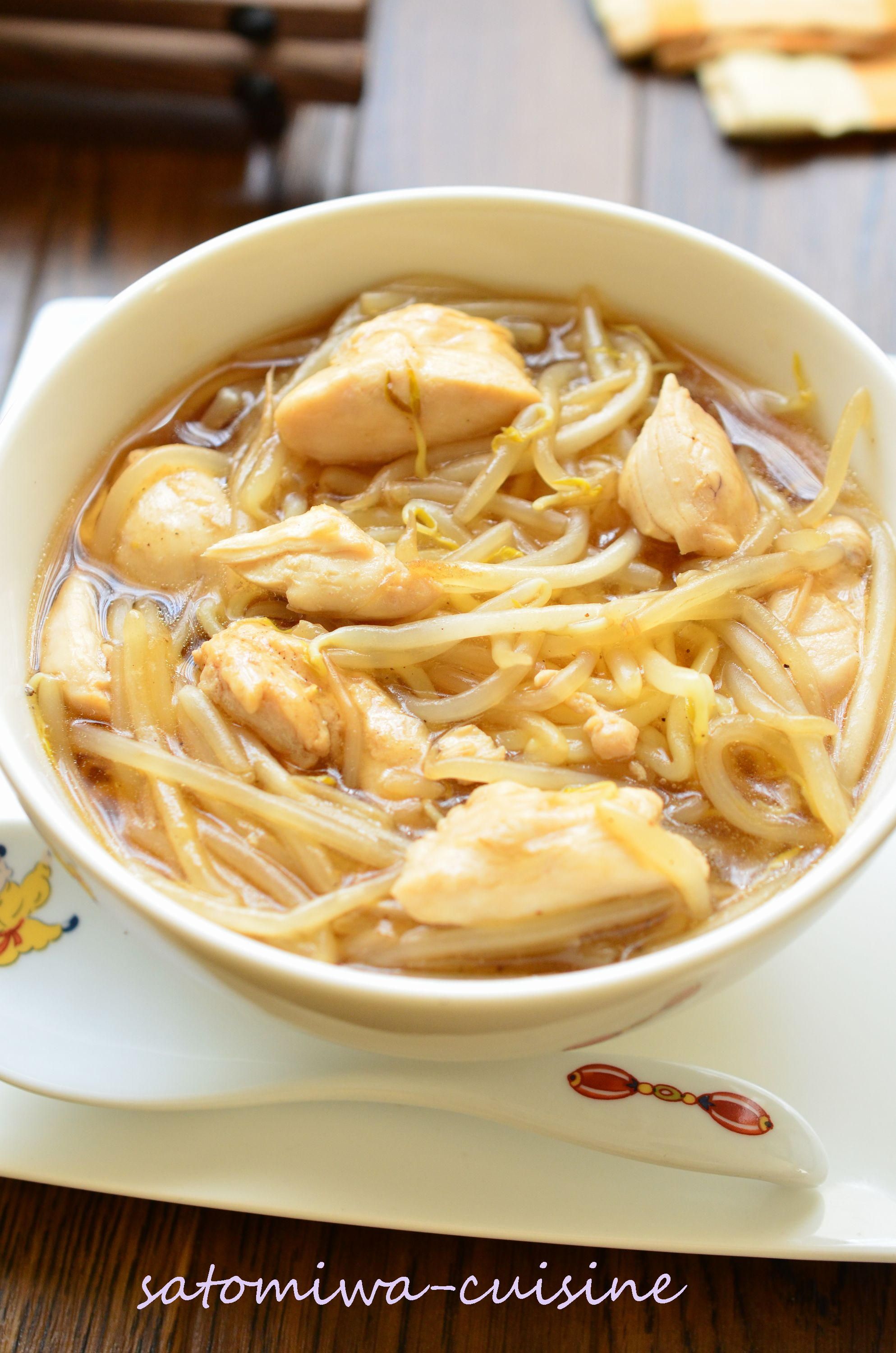 もやしとササミの和風あんかけラーメン】だしがきいた醤油味