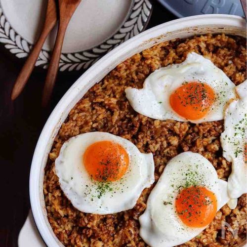 《ホットプレートで超簡単カレーリゾット》休日絶品ランチ
