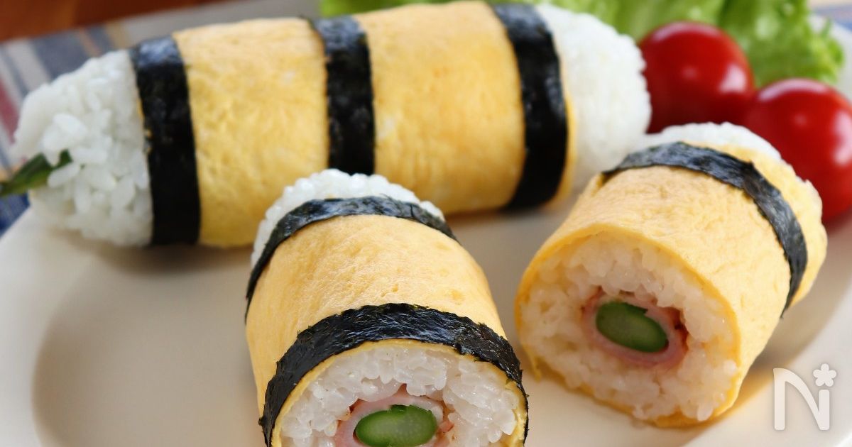 アスパラベーコンのスティックおにぎり