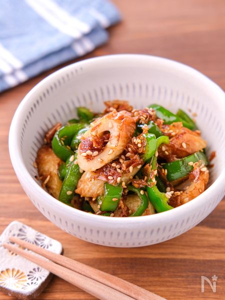 【ちくわとピーマンのおかか炒め】ご飯によく合う！お弁当にも♪
