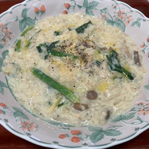 りんごの作ってみた!投稿(きのこの豆乳玄米リゾット)