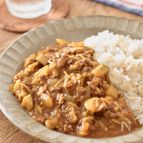 【腸活に◎れんこんの和風キーマカレー】煮込み時間は5分だけ！