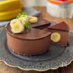 【レンジと寒天で簡単】とろける濃厚チョコバナナケーキ