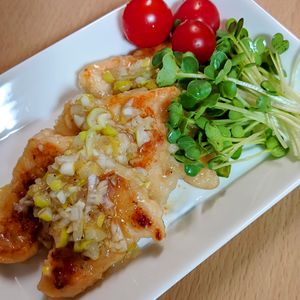 まゆのの作ってみた!投稿(絶対ビール！！居酒屋風♡『柔らかささ身 de ネギ塩チキン』)
