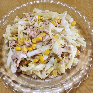 ナムディの作ってみた!投稿(マヨ控えめでも満足♩キャベツのツナサラダ)