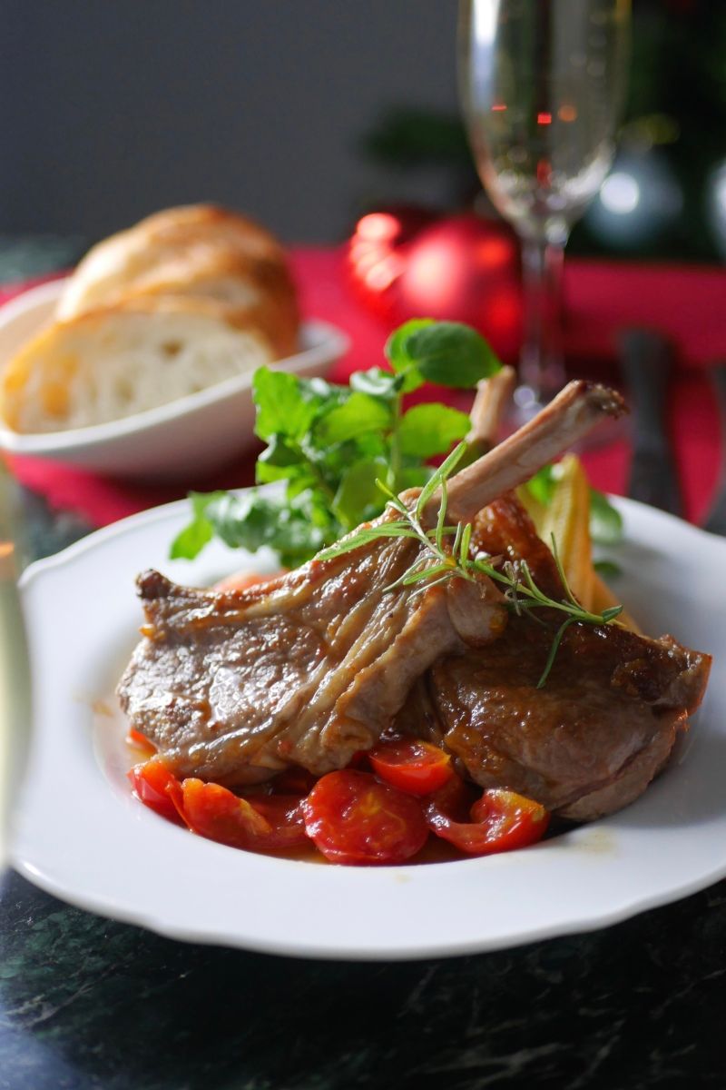 ポークチョップのチェリーパンソース添え レシピ