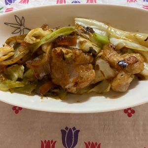 万福の作ってみた!投稿(ワンパン10分!【鶏肉とキャベツのスタミナ炒め】)