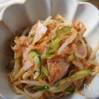【きゅうりともやしのツナ中華サラダ】辣油の辛さが癖になる😋
