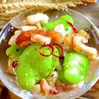 ＼旬の絶品／レンジで3分！【誰でも簡単♡そら豆ペペロン】