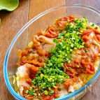 レンジでお手軽！キャベツと豚バラの梅ぽん蒸し