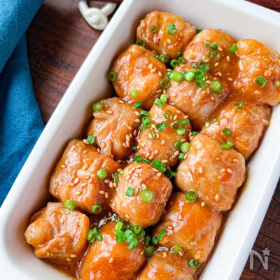 レンジで楽チン♩『角煮風厚揚げの肉巻き*照りふわ』