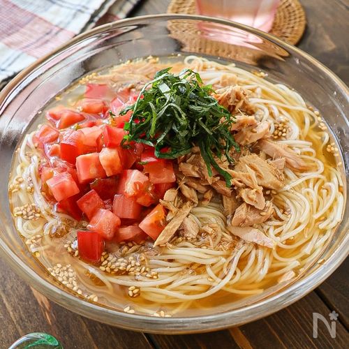 【汁まで飲み干す！トマトとツナの旨スープそうめん】簡単絶品！