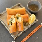 【厚揚げとねぎ塩昆布の旨だし春巻き】包むまで5分！