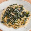 戻す時間は必要なし!乾燥わかめと海苔のパスタ