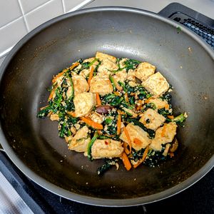 ごんべすの作ってみた!投稿(【豆腐と野菜の韓国風炒め】コチュジャンで旨辛♪ご飯に合う)
