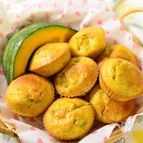【かぼちゃの米粉マフィン】ワンボウルで簡単！野菜のおやつ♬
