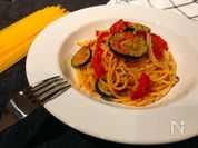 【簡単！】ズッキーニとトマトの夏野菜パスタ