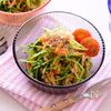 豆苗と切り干し大根のさっぱり中華和え*湯かけ調理で作り置き◎