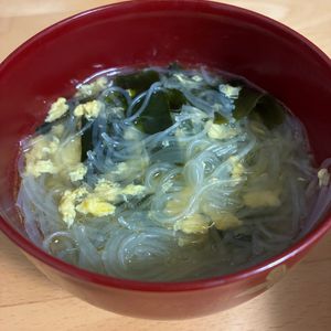 りぃママの作ってみた!投稿(【わかたま春雨スープ】シンプル♡定番の中華スープ♪)
