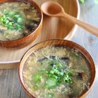 オクラときくらげと卵の中華スープ