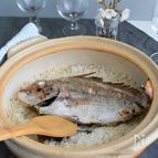 土鍋で炊く旨味ジワる鯛めし！もち麦入り