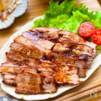 【豚バラチャーシュー】焼き色つけて煮込むだけで絶品♡