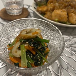 あやの作ってみた!投稿(【小松菜と人参とちくわのごま和え】栄養満点◎彩り◎お弁当にも)