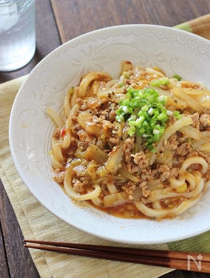 麻婆白菜あんかけうどん