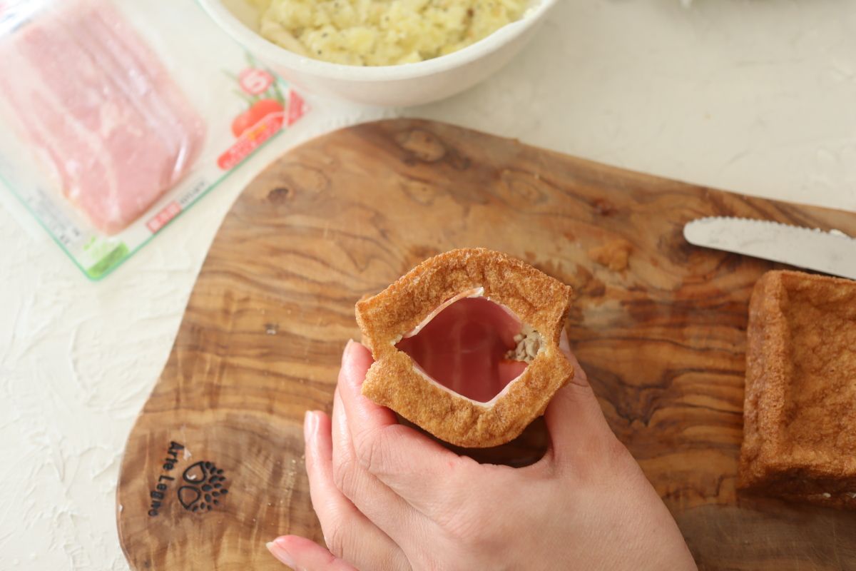 簡単！節約！ベーコンポテト焼き厚揚げ | レシピサイトNadia