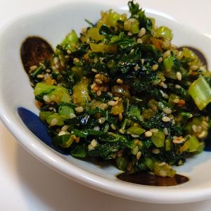 そらまめの作ってみた!投稿(大根の葉っぱ炒め。ふりかけに、おつまみに。ごま油が香る！)