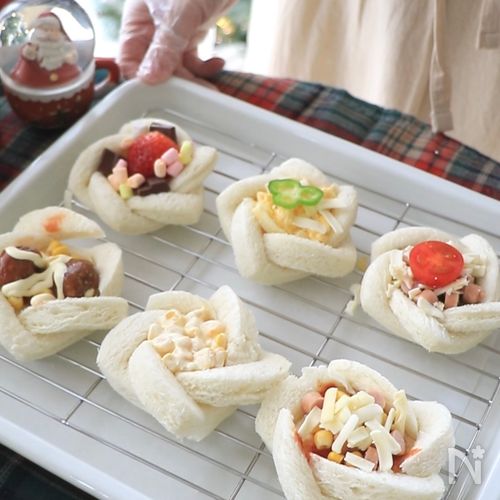 １０分で作れる✨食パンで星ピザ