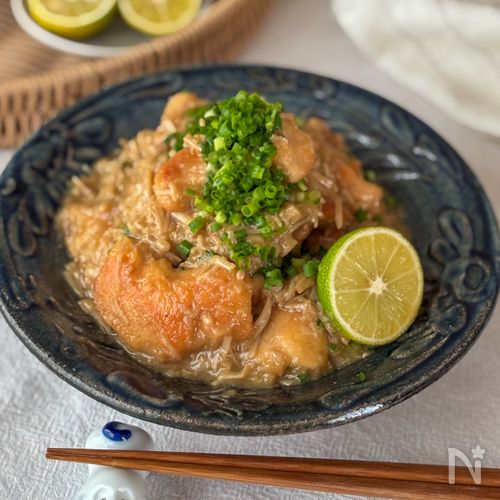 【鶏肉のみぞれ煮】えのきたっぷり♪
