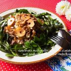 牛肉とクレソンのサラダ　カリカリ胡桃と押麦のドレッシング