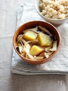 柚子こしょう仕立て♪さつま芋ときのこの味噌汁