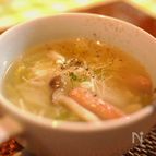 押し麦入りモーニングコンソメスープ