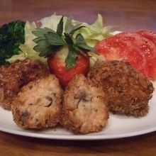 イワシと山芋の揚げ物　イワシ料理④