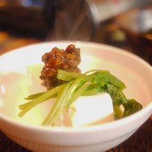 肉みそ湯豆腐