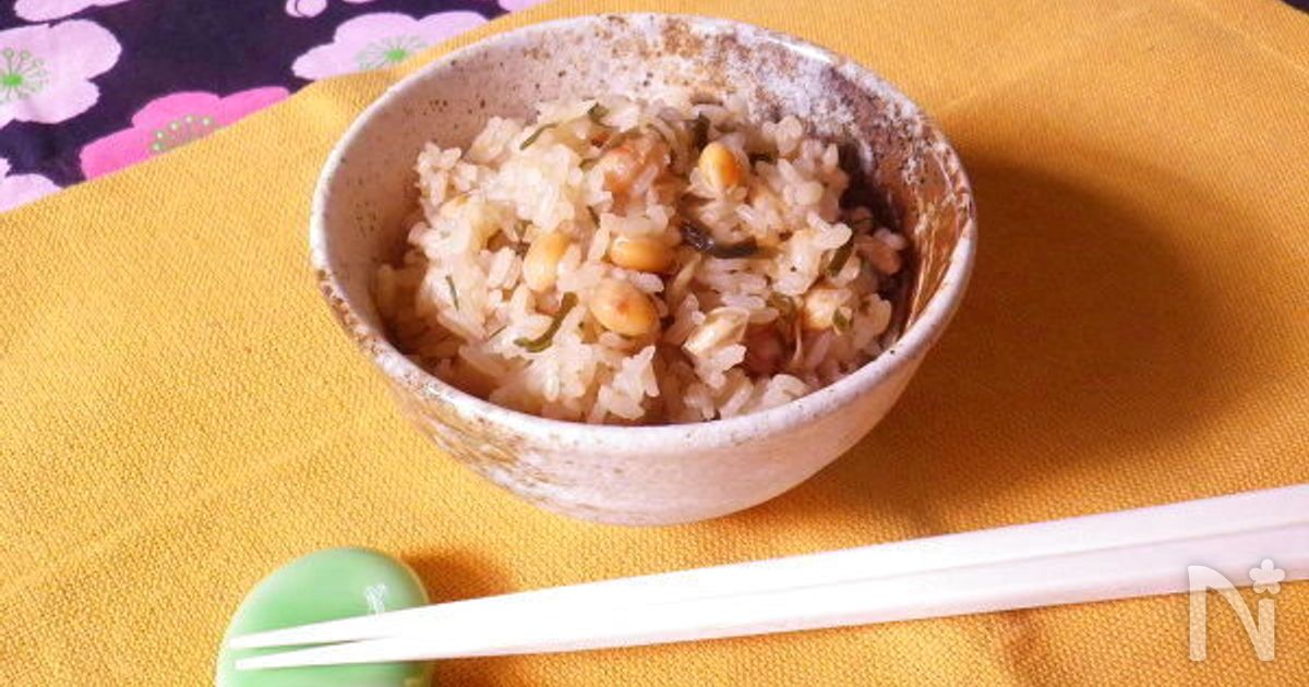 炒り大豆と塩昆布の炊き込みごはん 生姜使いシンプルレシピ By 宮本 明美 らいむ レシピサイト Nadia ナディア プロの料理家のおいしいレシピ