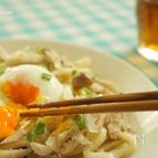 ごぼうと明太子の焼きうどん