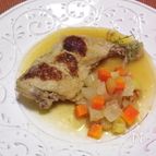◆鶏もも肉のシードル煮◆塩麹で下漬け