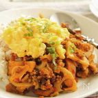 れんこんキムチ丼　ふんわり玉子のせ