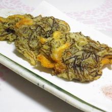 ◆モズクとサクラエビのかき揚げ◆楽々ヘルシー