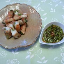 【とちぎのニラで】ニラと長芋の豚バラまき・ニラソース添え