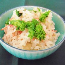 菜の花と桜海老のしょうがごはん