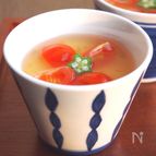 冷やし茶碗蒸し　トマトあんかけ
