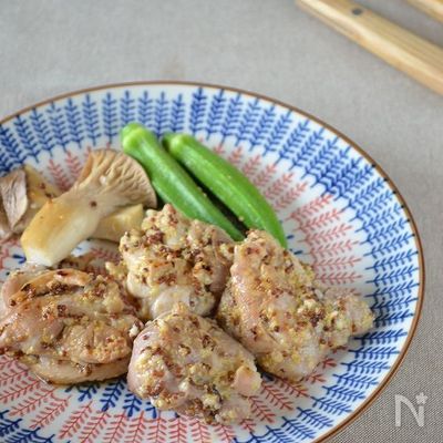 鶏肉のたっぷり粒マス塩糀焼き