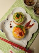 ケーキ風デコレーションちらし寿司